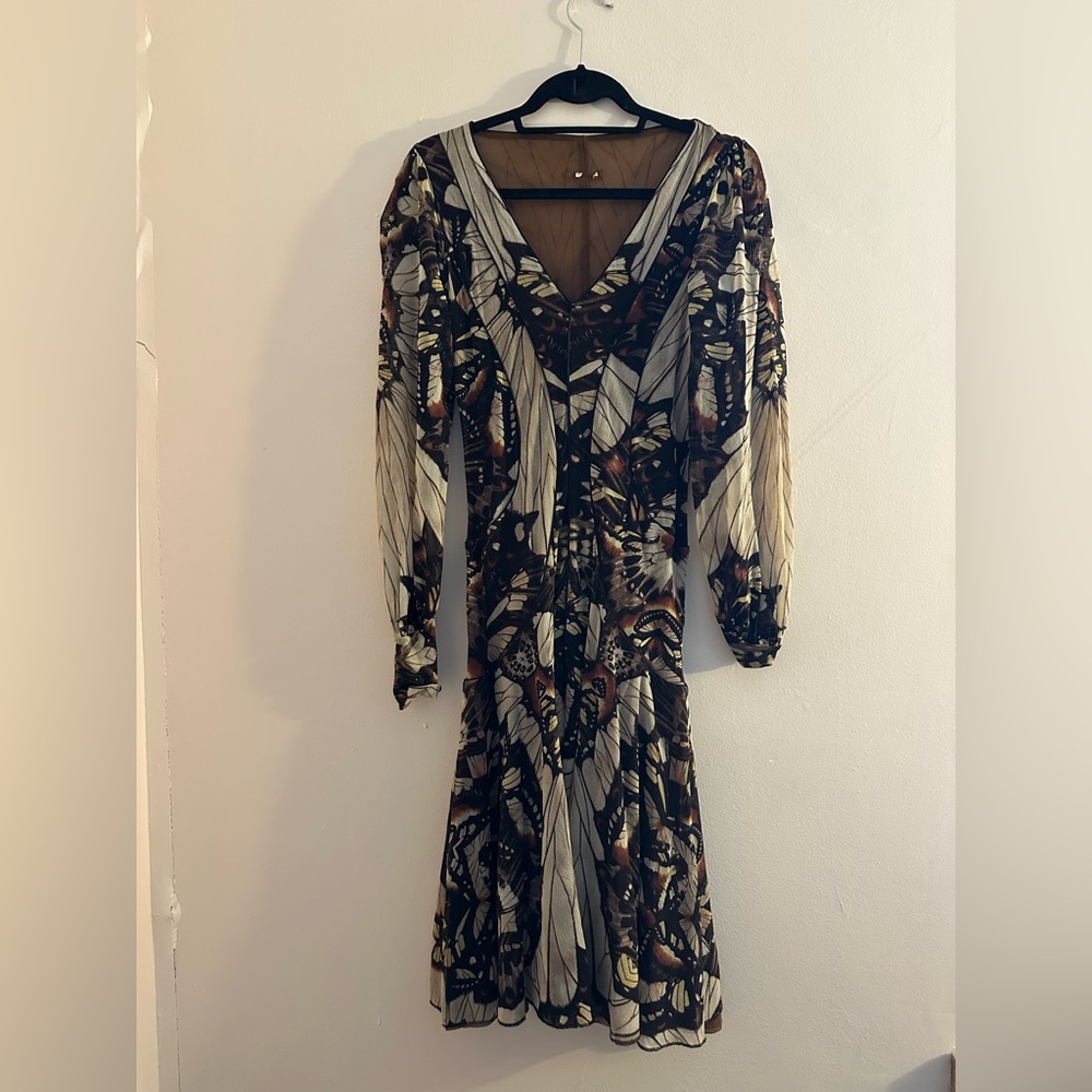 Moschino Moth Print Dress